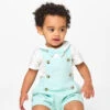 Baby Boys Mint Dungaree Romper -Stylish Children's Clothing Store 0134 90200.1643121325