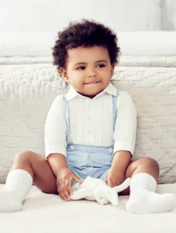 Baby Boys 2pc Blue Check Romper -Stylish Children's Clothing Store 03 21 58710.1626788358