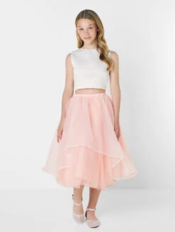 Girls 2pc White & Pink Bridesmaid Outfit 11 Girls 2pc White & Pink Bridesmaid Outfit -Stylish Children's Clothing Store 04 25 79035.1643121412