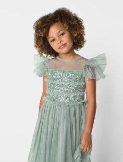 Mini Maya Girls Sage Dress - Monique -Stylish Children's Clothing Store 04 07181.1634911397