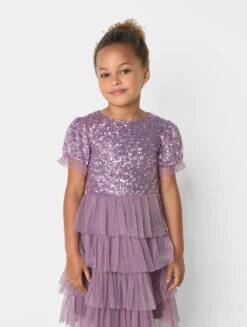 Mini Maya Girls Lilac Dress - Mischa -Stylish Children's Clothing Store 04 37556.1634910851