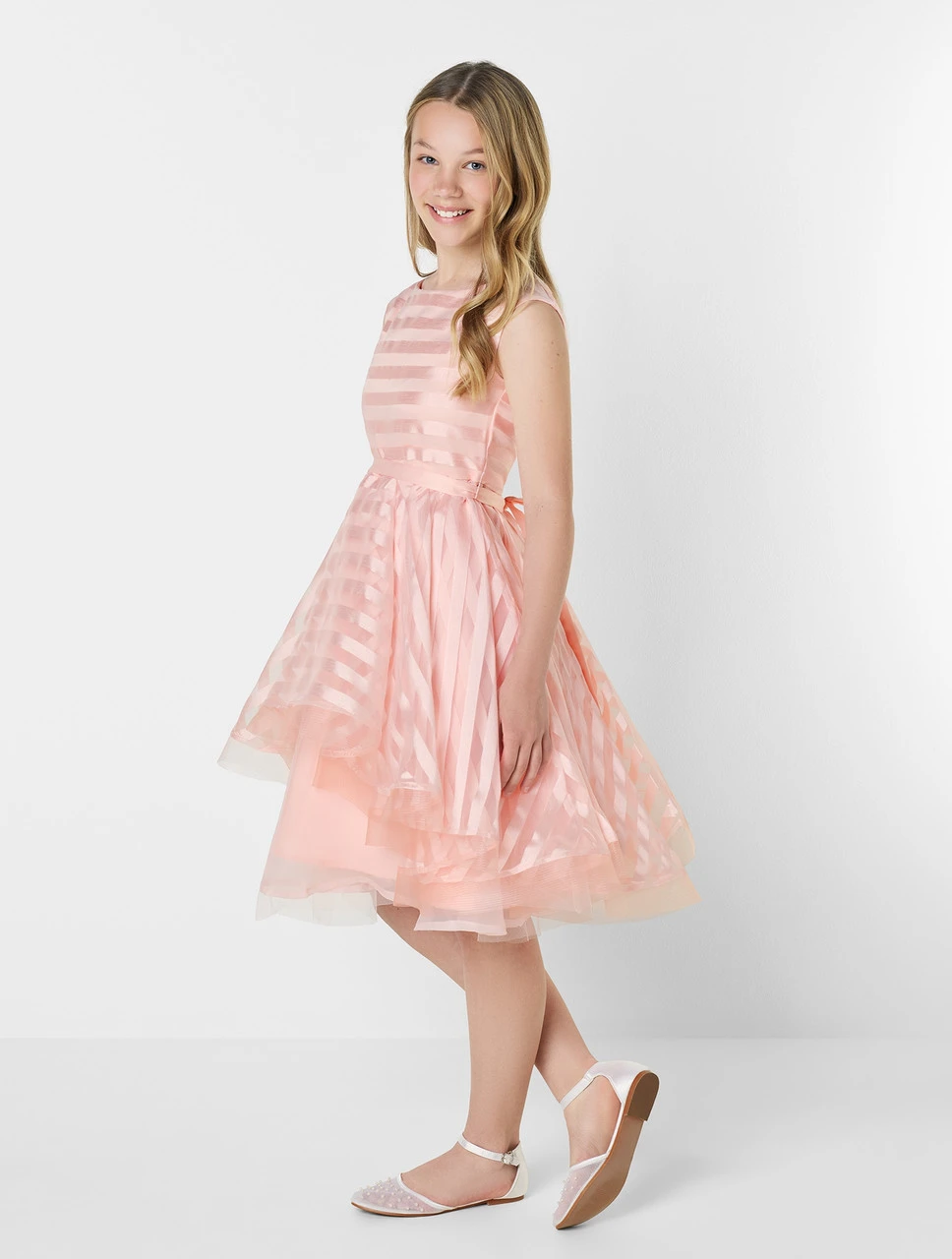 Girls Pink Bridesmaid Dress 7 Girls Pink Bridesmaid Dress - Image 5