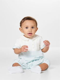 Baby Boys Nautical Christening Romper