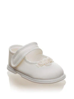 Baby Girls Ivory Rosebud Shoes