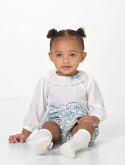 Baby Girls Ivory And Floral Romper