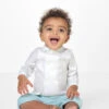 Baby Boys Ivory And Mint Romper
