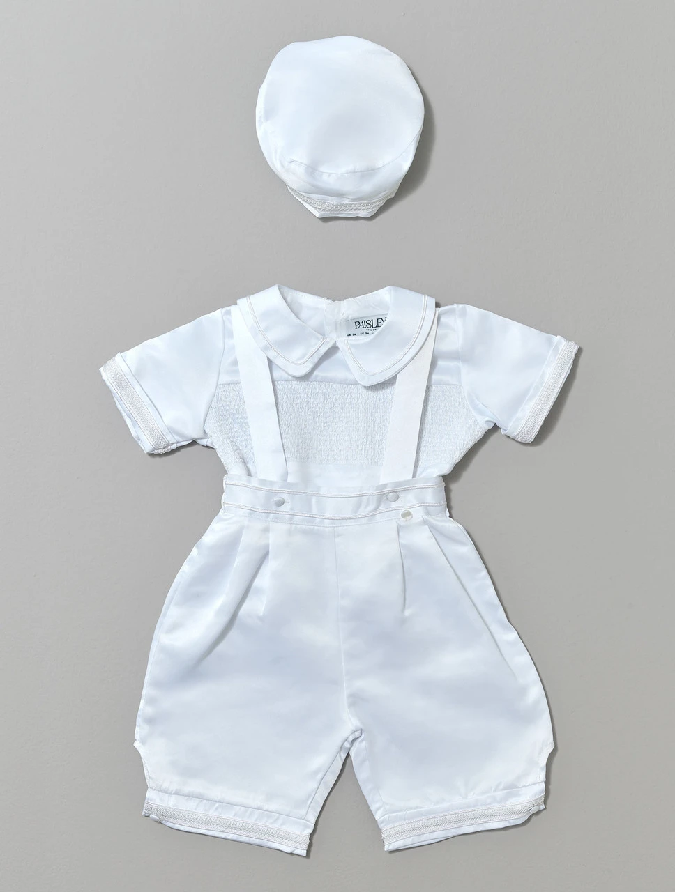 Boys White Christening Outfit 6 Boys White Christening Outfit - Image 4