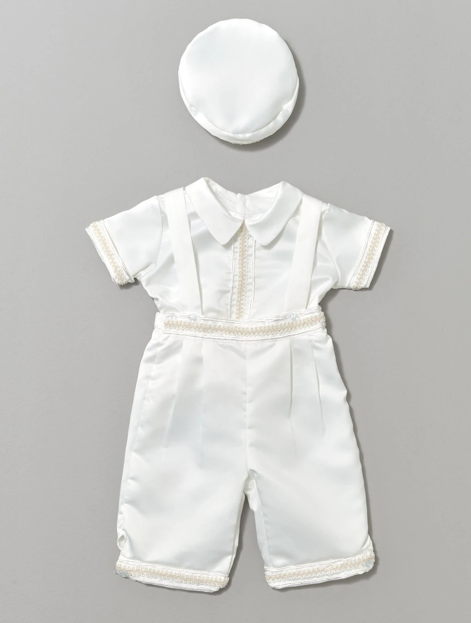Boys Ivory Christening Outfit 4 Boys Ivory Christening Outfit - Image 2