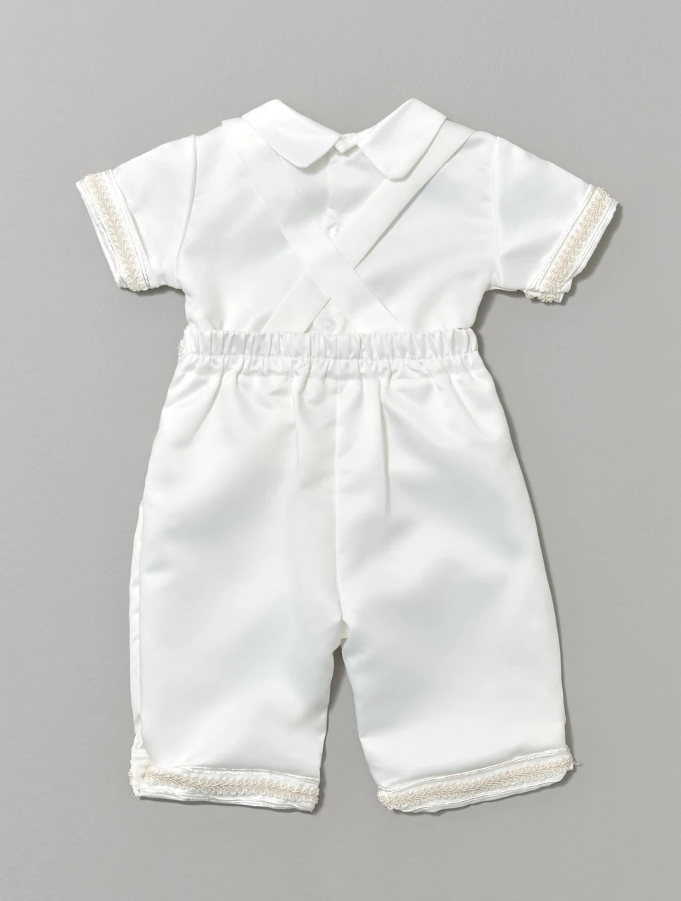 Boys Ivory Christening Outfit 5 Boys Ivory Christening Outfit - Image 3
