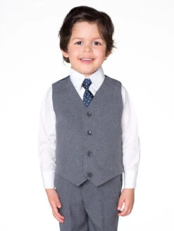 Boys Melange Grey Page Boy Outfit From Shiny Penny