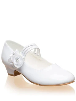 White Flower Girl Shoes