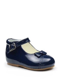 Baby Girls Navy Bow Shoes