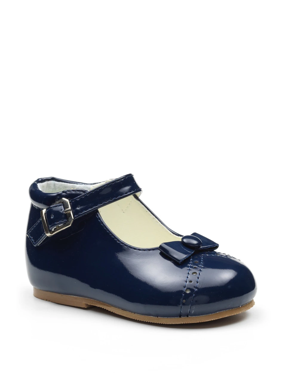 Baby Girls Navy Bow Shoes 3 Baby Girls Navy Bow Shoes