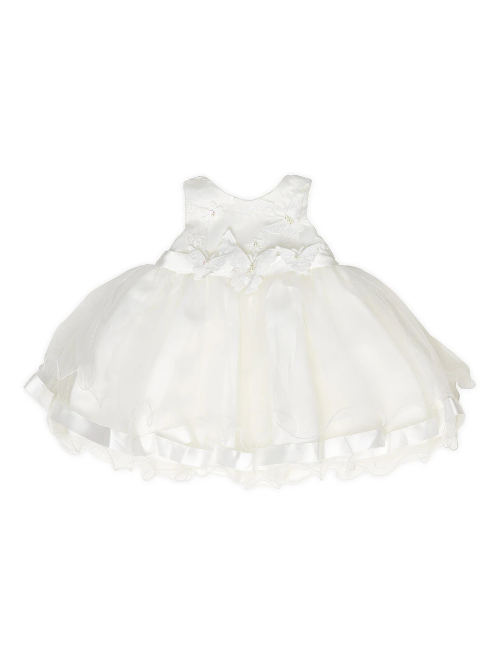 Baby Girls Ivory Flower Girl Dress 6 Baby Girls Ivory Flower Girl Dress - Image 4
