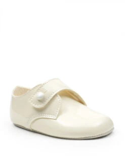 Baby Boys Patent Ivory Shoe