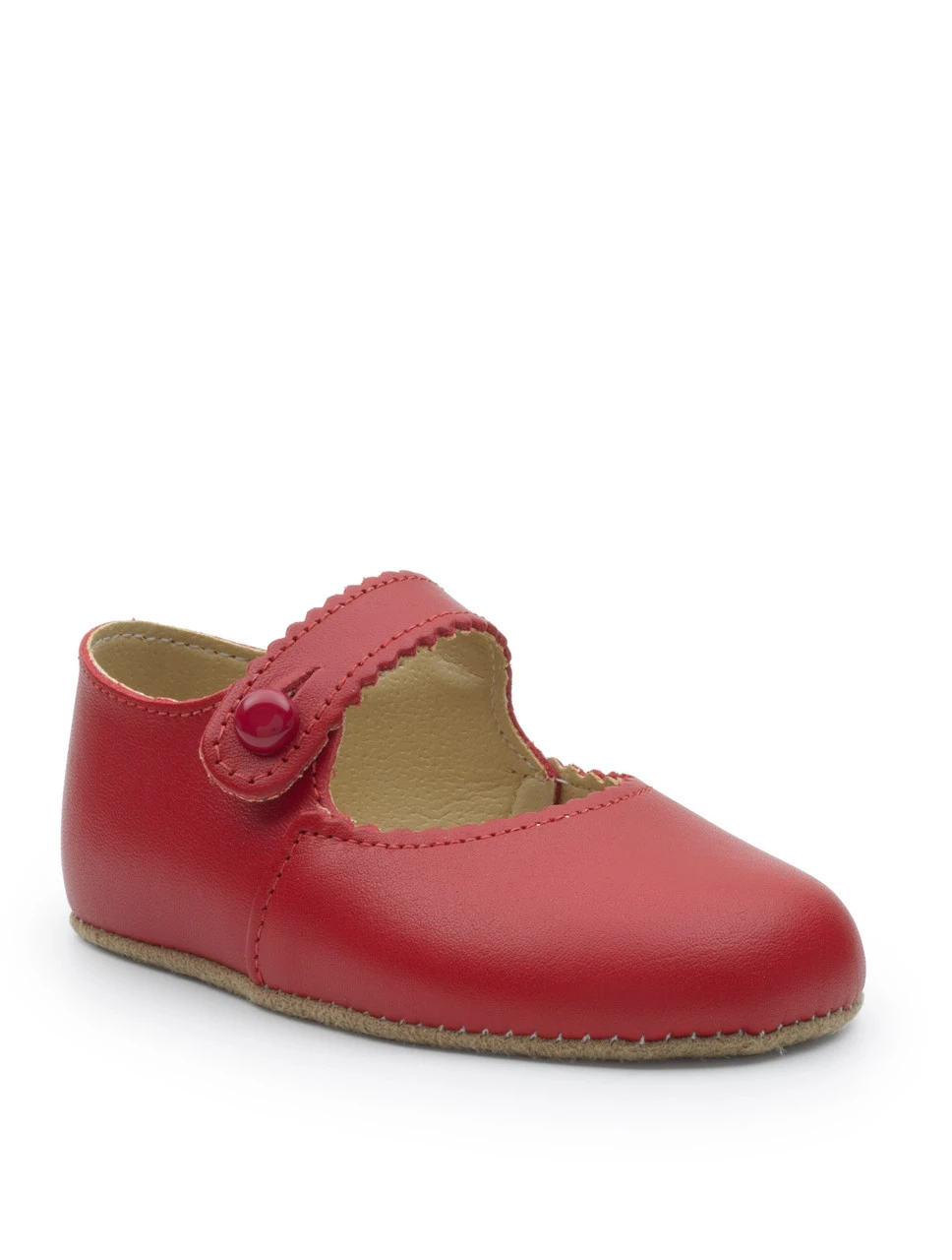 Baby Girls Red Christening Shoe 3 Baby Girls Red Christening Shoe