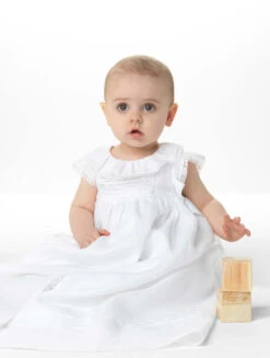 Girls White Christening Gown