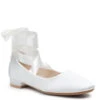 Girls White Satin Wrap Eloquence Shoes