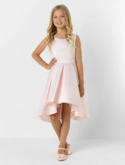 Girls Blush Pink Junior Bridesmaid Dress