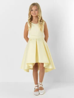 Girls Lemon Flower Girl Dress