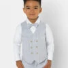 Boys Checked Light Blue Waistcoat Suit -Stylish Children's Clothing Store 1 148 5 55055.1619021492