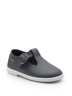Xiquets Baby Unisex Grey Leather Shoe