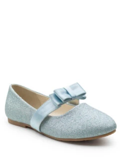 Paisley Of London Ice Blue Flower Girl Shoe