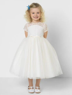Sarah Louise Girls Ivory Dress