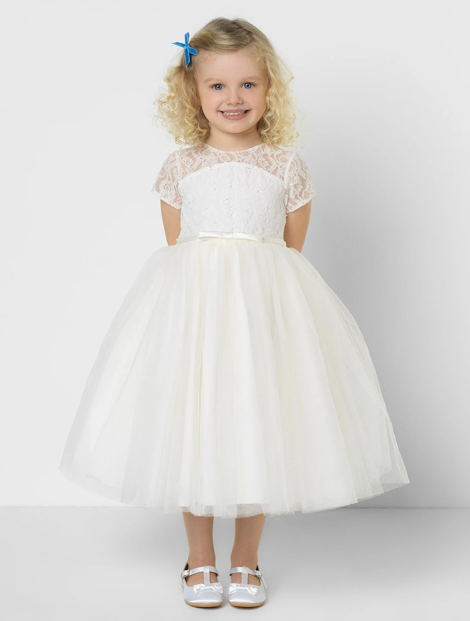 Sarah Louise Girls Ivory Dress 3 Sarah Louise Girls Ivory Dress