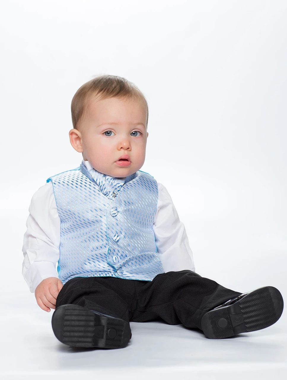 Baby Boys Blue & Black Page Boy Suit 3 Baby Boys Blue & Black Page Boy Suit