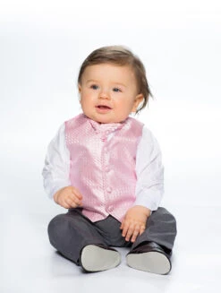 Baby Boys Pink & Grey Page Boy Suit