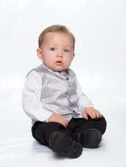Baby Boys Silver & Black Page Boy Suit