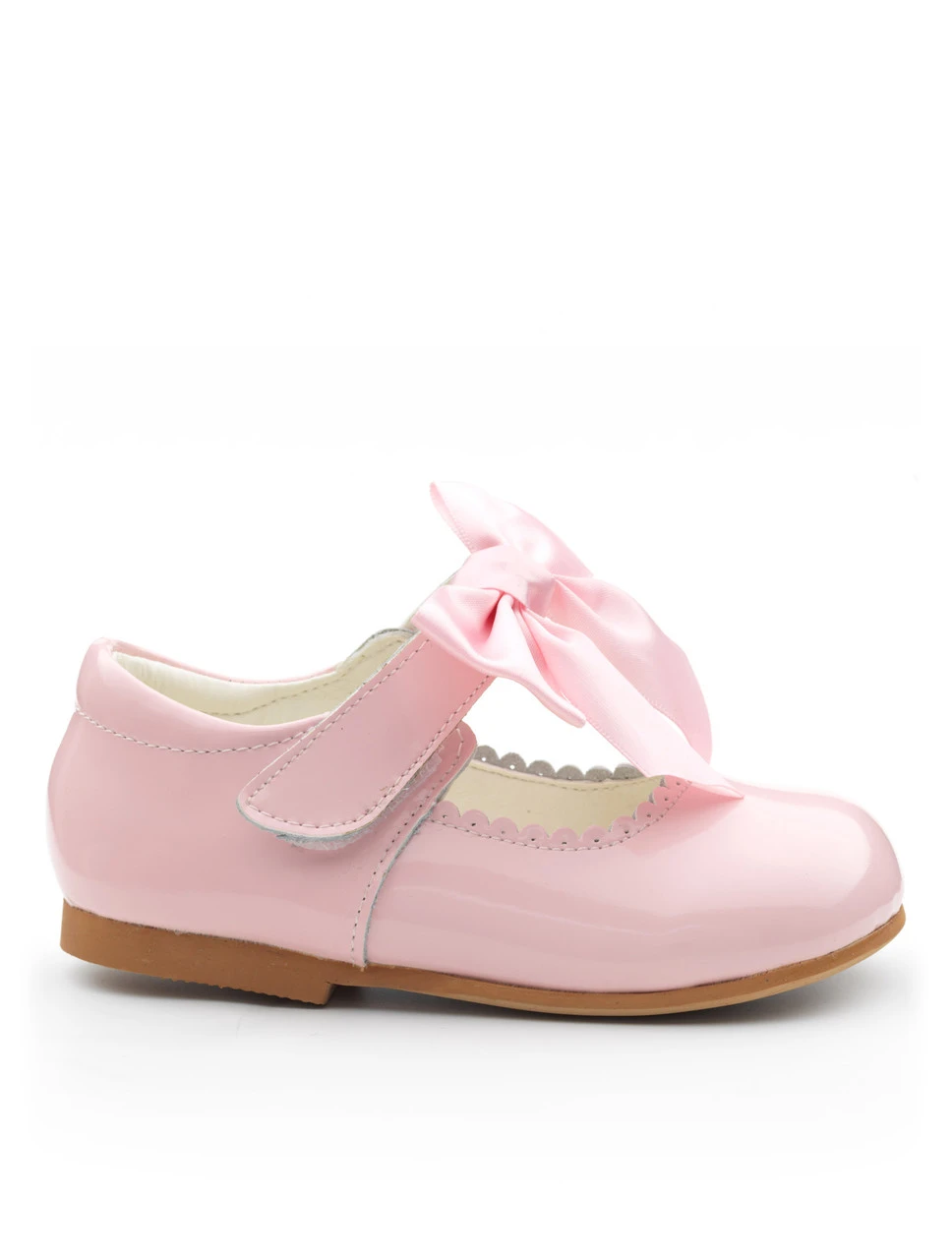 Girls Pink Flower Girl Shoes 4 Girls Pink Flower Girl Shoes - Image 2