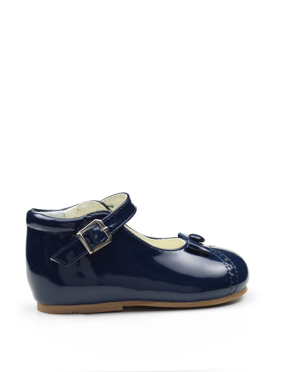 Baby Girls Navy Bow Shoes 4 Baby Girls Navy Bow Shoes - Image 2