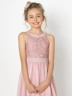 Girls Pink Flower Girl Dress -Stylish Children's Clothing Store 2 124 173 40026.1619021446