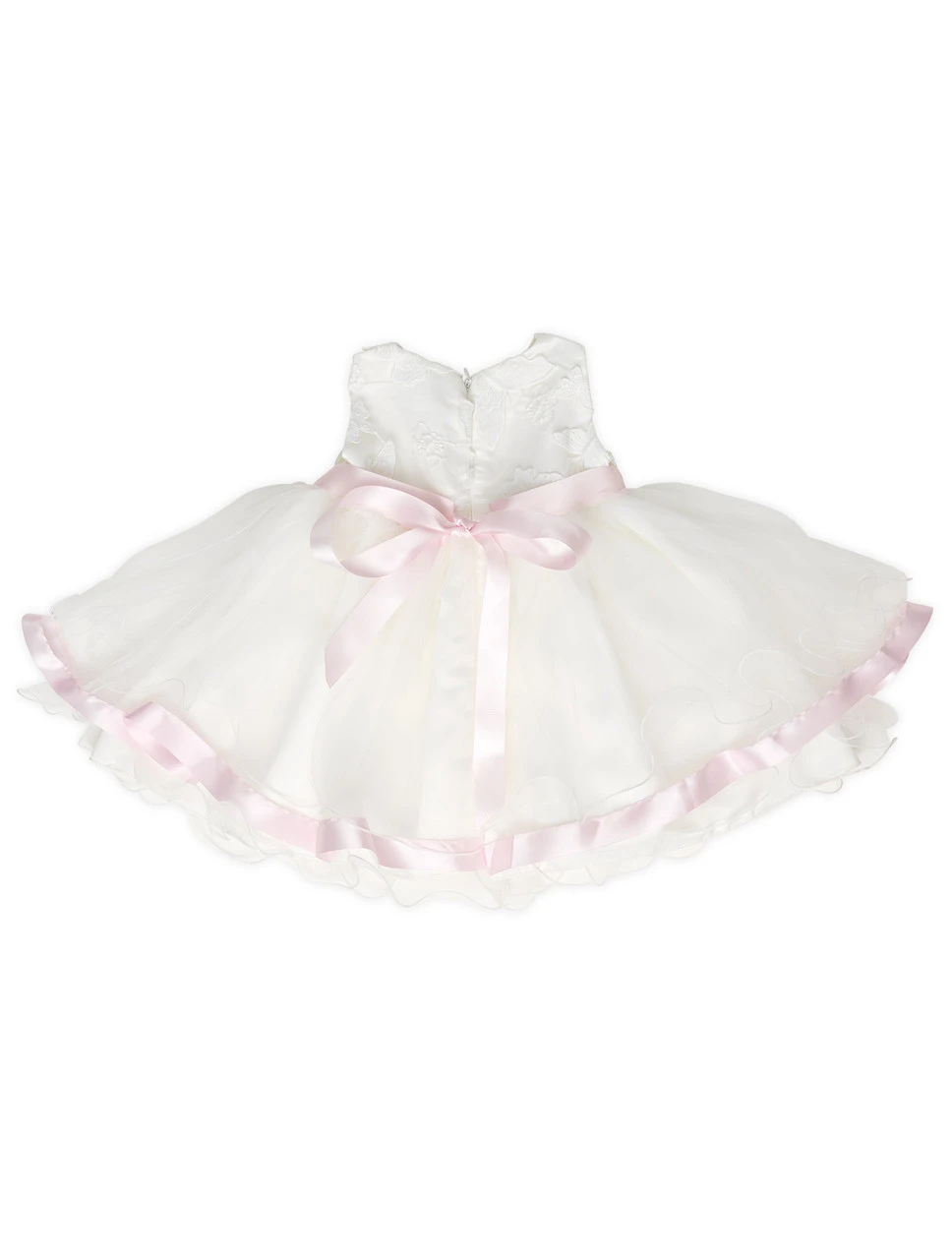 Baby Girls Ivory & Pink Flower Girl Dress 7 Baby Girls Ivory & Pink Flower Girl Dress - Image 5