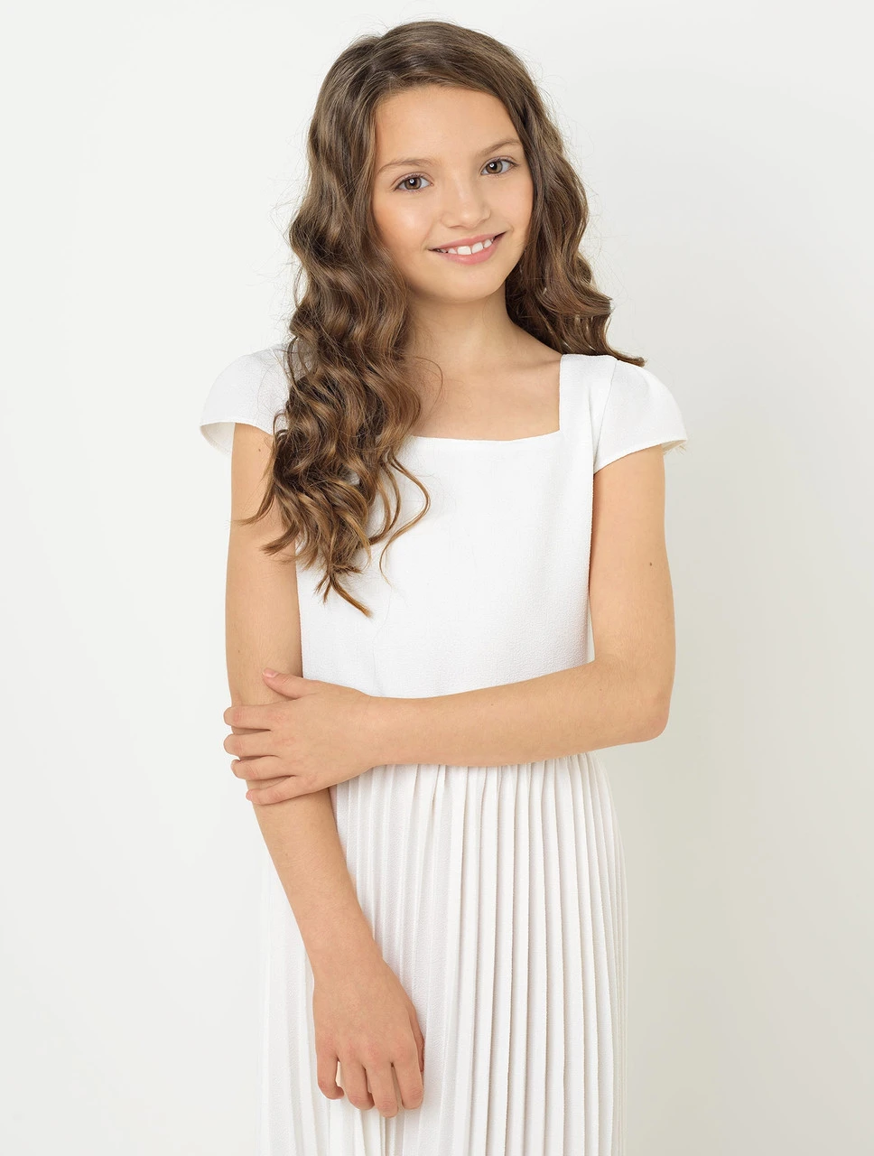Girls Ivory Party Dress 8 Girls Ivory Party Dress - Image 6