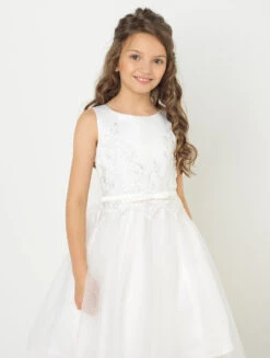 Girls Ivory Flower Dress -Stylish Children's Clothing Store 2 129 96354.1619021469