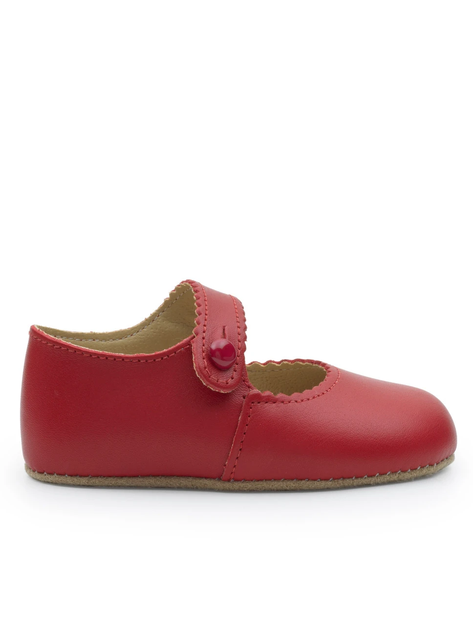 Baby Girls Red Christening Shoe 4 Baby Girls Red Christening Shoe - Image 2
