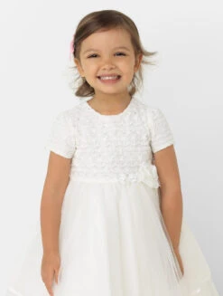 Girls Ivory Flower Dress -Stylish Children's Clothing Store 2 133 7 81987.1619021475