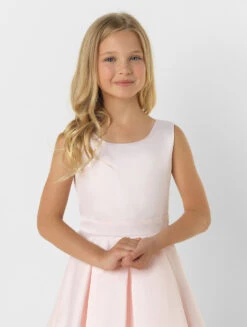 Girls Blush Pink Junior Bridesmaid Dress 9 Girls Blush Pink Junior Bridesmaid Dress -Stylish Children's Clothing Store 2 135 85 85586.1619021488
