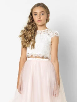 Paisley Of London Girls White Top & Blush Tutu Skirt Set -Stylish Children's Clothing Store 2 137 44 36199.1619021502