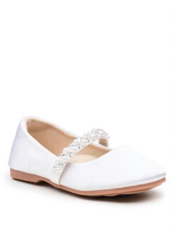Girls White Ballerina Shoe