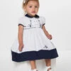 Sarah Louise Girls White & Navy Dress - Jenny -Stylish Children's Clothing Store 2ebfe7ee c03e 49ad bebe a9132e6287b1 60698.1655813674