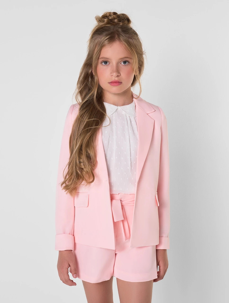 Girls Pink Short Suit 5 Girls Pink Short Suit - Image 3