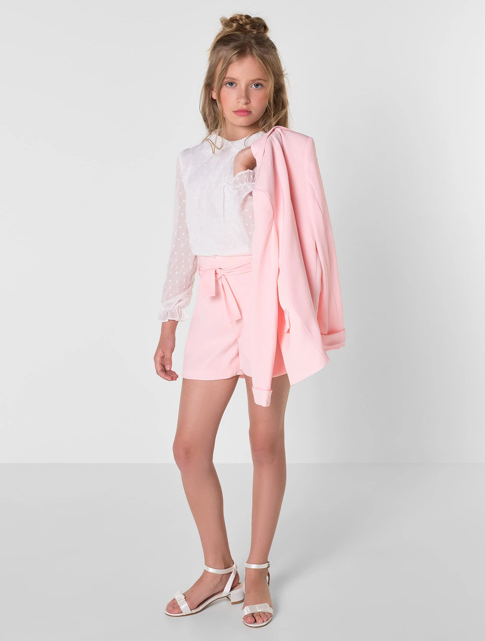 Girls Pink Short Suit 8 Girls Pink Short Suit - Image 6