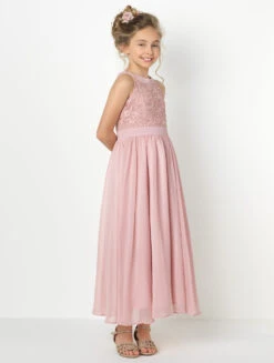 Girls Pink Flower Girl Dress -Stylish Children's Clothing Store 3 102 154 90559.1619021447