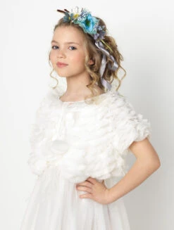 Girls Ivory Flower Girl Cardigan -Stylish Children's Clothing Store 3 102 158 22014.1619021447