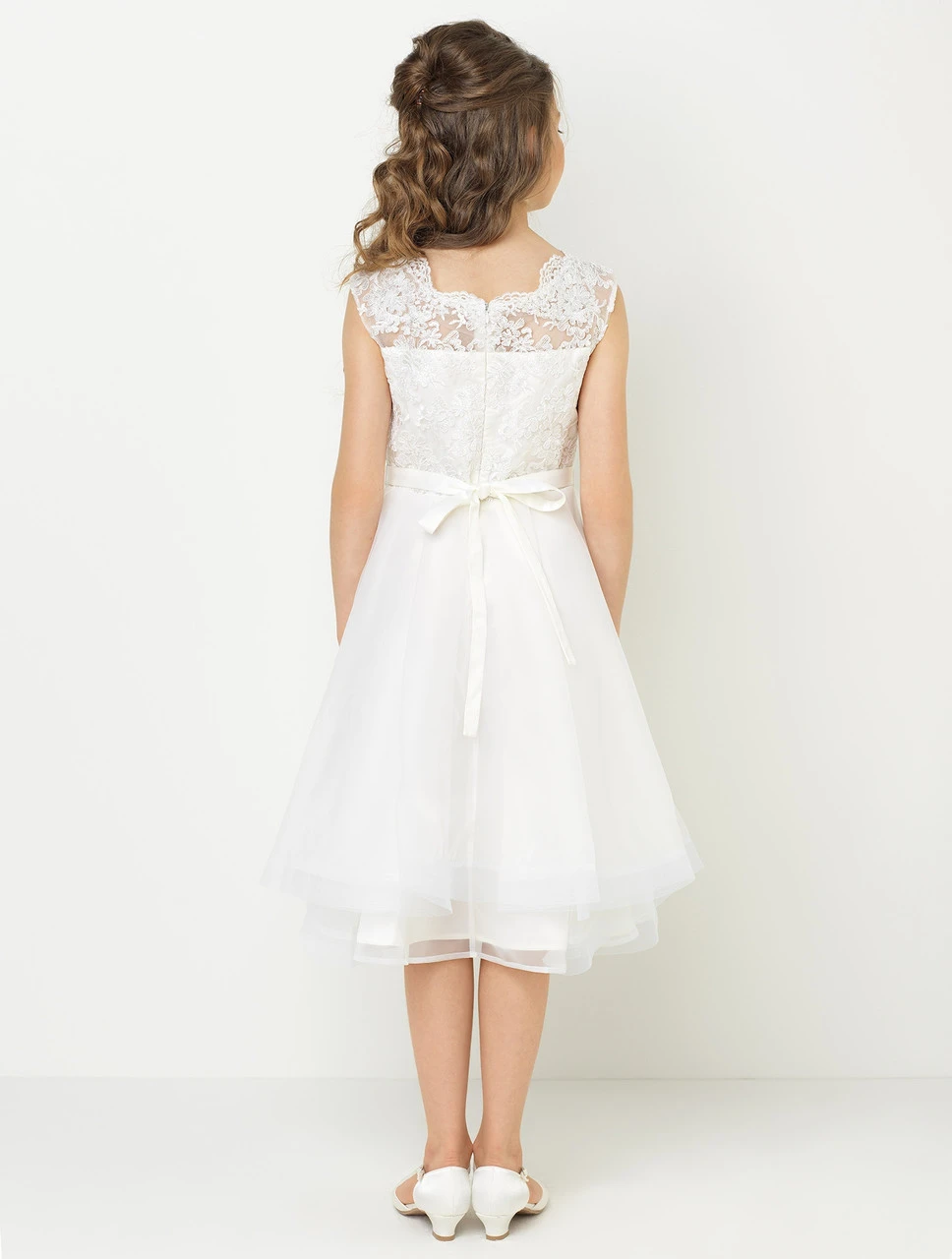 Girls Ivory Occasion Dress 7 Girls Ivory Occasion Dress - Image 5