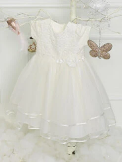 Girls Ivory Flower Dress -Stylish Children's Clothing Store 3 109 6 59082.1619021476